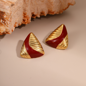 Nouvelles boucles d'oreilles en acier inoxydable de style rétro français, design personnalisé, boucles d'oreilles et boucles d'oreilles en gros - Product Image 6