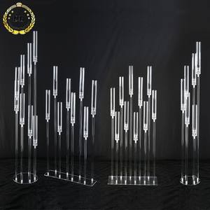 Decoración <span class=keywords><strong>de</strong></span> Boda, Candelabro Acrílico <span class=keywords><strong>de</strong></span> 3, 5, 6, 8 y 10 Brazos, Centro <span class=keywords><strong>de</strong></span> <span class=keywords><strong>Mesa</strong></span> para Boda - Product Image 1