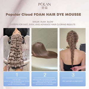 POLAN Private Label Ammonia Free <strong>Hair</strong> <strong>Dyes</strong> Mousse 10-Mins New Fast Coloring Foam <strong>Hair</strong> <strong>Dye</strong> Mousse OEM - Product Image 4