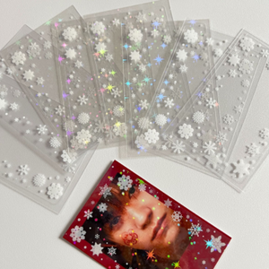 Winter Sonata Serie PVC Schneeflocken-Kartenhüllen Aufkleber Mädchen Album Kleine Karten Schutzhüllen Mehrfarbig Modisch - Product Image 2