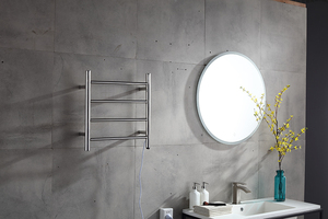 Sèche-serviettes de salle de bain CE, radiateur mural rond en <span class=keywords><strong>tube</strong></span>, support de séchage chauffant mural - Product Image 2