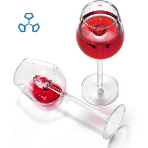 Vidrio de borosilicato sin plomo de 10oz, copas de <span class=keywords><strong>vino</strong></span> creativas hechas a mano con adornos de rosas, cristalería de cóctel de lujo romántica única larga - Product Image 4