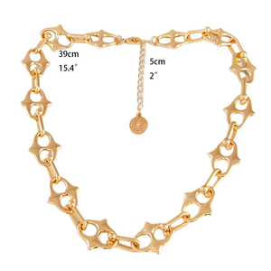 Collana Girocollo Geometrica Placcata Oro 18K Personalizzata 2026, Stile Classico, Gioielli in Lega, Collana Anniversario per Donne - Product Image 3