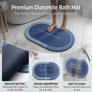 <span class=keywords><strong>Tapis</strong></span> <span class=keywords><strong>de</strong></span> bain en diatomite personnalisable, <span class=keywords><strong>antidérapant</strong></span>, à séchage instantané, absorbant, avec design couleur et logo <span class=keywords><strong>pour</strong></span> salle <span class=keywords><strong>de</strong></span> bain - Product Image 5