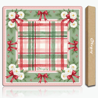 Tapis de Mahjong de Noël personnalisé 33 pouces en néoprène, motif festif, antidérapant, en caoutchouc inodore, couverture de table, usine DDP USA