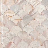 Cloison en verre stratifié irisé à motif écaille de coquillage imitation perle pour décoration de séparation de salon moderne de luxe léger