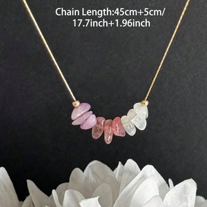 Collares de Moda Exquisitos al por Mayor, Nuevos Collares con <span class=keywords><strong>Colgante</strong></span> de Aleación de Bambú en Forma de Corazón y Cuentas Finas - Product Image 2