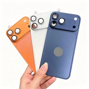 Cadre métallique en alliage d'aluminium avec autocollant arrière mat intégré, compatible avec les modèles 13-16 Pro/Promax, transforme en <span class=keywords><strong>iPhone</strong></span> 17 Pro/17 Pro Max - Product Image 3