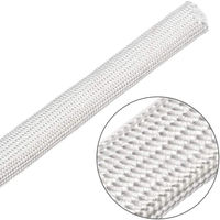 Tubo de fibra de vidrio trenzado de alta sílice para protección contra calor extremo, continuo hasta 1000°C, con certificación ROHS y CE, para fabricación de cubiertas de tuberías de vidrio.