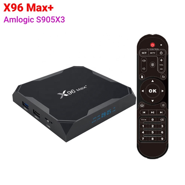 Android 9.0 Media Player X96 Max+ Amlogic S905X3 Support 4K/8K 2.4G/5G WiFi BT4.0 100M/1000M LAN H.265 HEVC X96 Max Plus