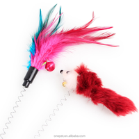 Jouet interactif de luxe pour chats et chiens : bâtonnet de stimulation créatif avec plumes en peluche et ventouse, balles interactives