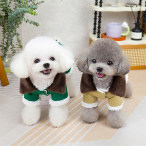 Jaket mantel anjing peliharaan katun mewah OEM/ODM pakaian anak anjing musim dingin rompi Jeans tebal untuk anjing kecil hangat dan modis - Product Image 6