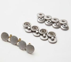 Boutons métalliques cachés en laiton noir texturé mat fantaisie, 4 parties, 10MM 11MM 13MM 14MM, pour vêtements - Product Image 2