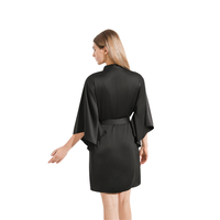 Robes de demoiselle d'honneur en satin brodé FUNG 6055, longueur genou, peignoir pour femmes, personnalisable, en stock, prêt à être expédié