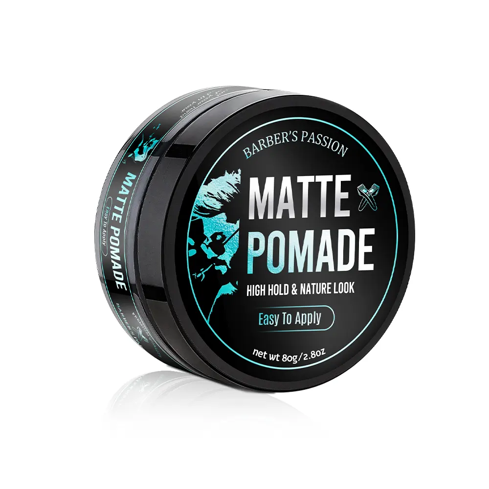 Prueba de muestra profesional Hombres Productos para peinar el cabello Fabricante Mate Pomade Hair Clay Wax
