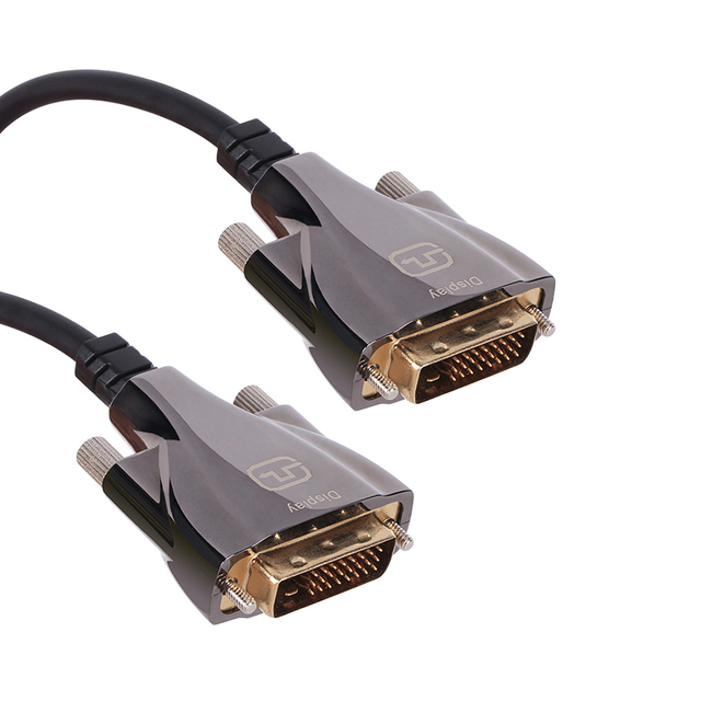 VCOM Long Length 15m 30m 50m Projector Monitor Cable DVI-D 1080P 60Hz Full HD Video Active Optical 24+1 DVI Cable