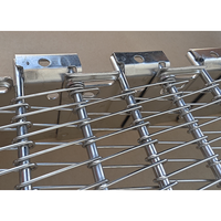Bande transporteuse plate en acier inoxydable de 600 mm de largeur, à mailles chaînées, de qualité alimentaire, pour fours de cuisson, de séchage et de refroidissement