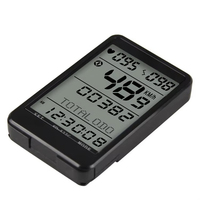 Odometer Sepeda Nirkabel Tahan Air LCD MTB Road Bike Dengan Lampu Latar Waktu Suhu 8 Bahasa HOT