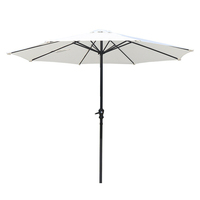 Parasol de patio imprimé sur mesure avec manivelle, mât central droit, parasol de plage pour publicité extérieure et camping