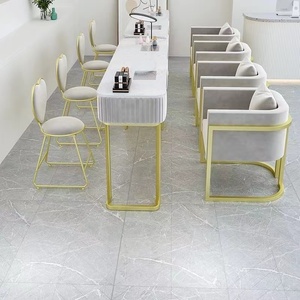 Best-selling Modern Style Salon Nail <b>Table</b> with Pink Metal Top Multifunctional Manicure Furniture for Beauty Spa - Product Image 5