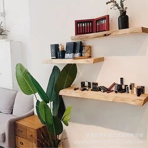 Solid wood single-panel <b>shelf</b>, <b>wall</b>-<b>mounted</b> bookshelf, solid wood <b>shelf</b>, <b>wall</b> hanging rack, original wood tiers - Product Image 2