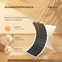 Panneau solaire flexible monocristallin 300W 100W Léger et facile à installer Module PV haute efficacité pour les activités de plein air