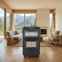 Chauffage infrarouge à gaz double zone sur roues, portable, avec grille anti-brûlure, pour maison, salon, commerce, bureau, économe en énergie