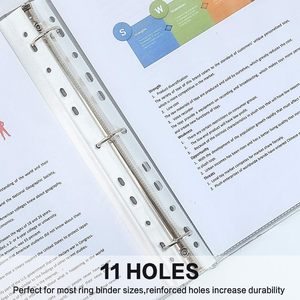 Top tải văn phòng phẩm gia cố 11-lỗ A4 trong suốt tấm nhựa bảo vệ giấy bảo vệ tài liệu cho Vòng chất kết dính - Product Image 3