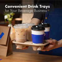 Plateaux porte-gobelets en fibre de pulpe pour 2 tasses, porte-gobelets biodégradable, porte-gobelets jetable pour la livraison