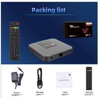 Boîtier TV intelligent TX Super 8K Android 10 avec processeur Quad Core, 2 Go de RAM et 16 Go de stockage