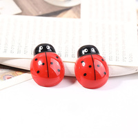 100 miniatures de coccinelles et abeilles en résine à dos plat, breloques et cabochons pour slime, décoration intérieure, bricolage et animaux de mini-jardin féerique