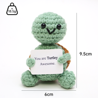 Poupées au crochet positives très populaires 2026, tortues au crochet, cadeaux d'anniversaire au crochet pour collègues, décoration intérieure, décoration de bureau