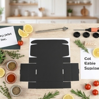 Boîte d'expédition en carton ondulé noir rigide écologique de 4 mm à 3 couches, personnalisable avec logo en relief et pelliculage mat, vente en gros