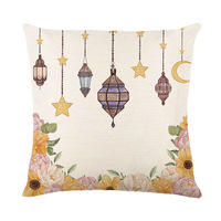 Housse de coussin décorative islamique Eid Mubarak 45x45 cm, décorations pour la maison, décor du Ramadan, coussin de canapé, mosquée, taie d'oreiller musulmane 2027