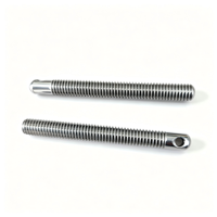 Vis trapézoïdale en acier inoxydable sur mesure, usinée CNC, avec trou de fixation, pour vis à billes filetées en T, pièces mécaniques ODM/OEM