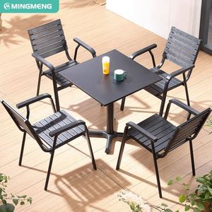 ชุดเก้าอี้ไม้และโต๊ะปิกนิกสำหรับสวนกลางแจ้งเฟอร์นิเจอร์ร้านอาหารของโรงแรม - Product Image 3