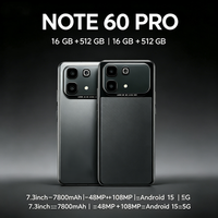 Nuevo Diseño Note 60 Pro 6.8" 144Hz AMOLED 6800mAh 90W Carga Rápida 5G Versión Global Teléfono Inteligente con Cámara y Video