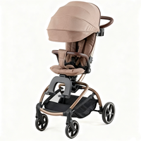 Belles Poussette pour bébé automatique à cadre en alliage d'aluminium ultra compacte avec dossier incliné à système de pliage rapide pour les enfants de 0 à 3 ans