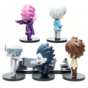 Set <span class=keywords><strong>de</strong></span> 5 Figuras Chibi <span class=keywords><strong>de</strong></span> Death Note, Figuras <span class=keywords><strong>de</strong></span> Acción Coleccionables <span class=keywords><strong>de</strong></span> Anime con Soportes, Juguetes <span class=keywords><strong>de</strong></span> PVC para Fans y Regalos - Product Image 2