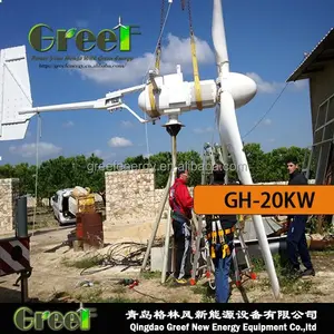 20KW güvenlik yüksek kaliteli güneş rüzgar hibrid sistemi yatay eksen rüzgar türbini