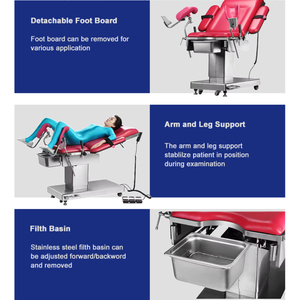 Женский электрический гинекологический стол для родовспоможения и акушерских процедур в больницах, с металлическим каркасом - Product Image 4