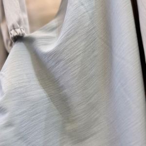 Tissu en polyester tissé double face respirant, effet lin froissé, lisse et fluide, 140g, pour pantalons filles et garçons - Grande Vente - Product Image 3
