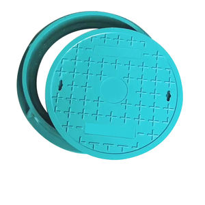 Couvercle de trou d'homme en résine composite FRP Couvercles de vidange d'eau extérieure en plastique FRP Couvercle d'égout - Product Image 4