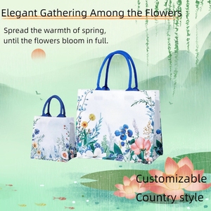Custom Logo <b>Canvas</b> Beach Tote <b>Bag</b> with Embroidery Zipper Closure Eco-Friendly Medium to <b>Large</b> Capacity for Shopping - Product Image 6