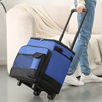 Bolsa Refrigerante con Ruedas y Aislamiento de Gran Capacidad (42L), Plegable, para Pesca, Camping, Entrega de Comida