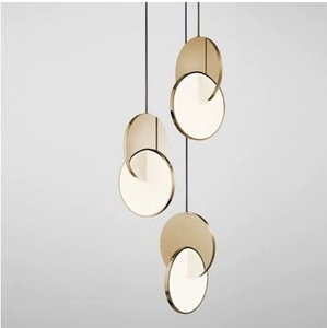 <span class=keywords><strong>Lampes</strong></span> suspendues LED à double anneau colorées <span class=keywords><strong>de</strong></span> style minimaliste nordique pour cuisine, <span class=keywords><strong>magasin</strong></span>, salle à manger, café, bar, luminaire suspendu pour la maison - Product Image 3