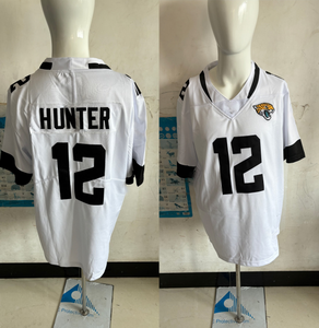 アメリカンフットボールの卸売縫製ジャージ 新シーズン # 16 ローレンス # 12 ハンター ジャクソンビル ジャガーズ 刺繍入りジャージ - Product Image 2