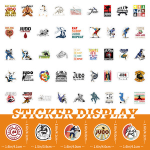 103 pièces dessin animé <span class=keywords><strong>japonais</strong></span> Judo Logo Graffiti autocollants pour bouteille voiture décor <span class=keywords><strong>Jujitsu</strong></span> Sport autocollant - Product Image 3