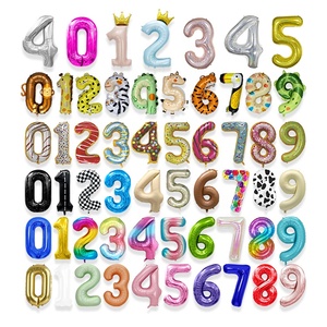 Vente en gros de ballons en feuille d'aluminium de 40 pouces pour la décoration de fêtes, jouets pour enfants, ballons numérotés pour mariage, ballon <span class=keywords><strong>bleu</strong></span> - Product Image 1