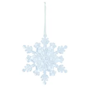 Hot Koop Acryl Opknoping Sneeuwvlok Decoratie Vakantie Xmas Tree Ornament